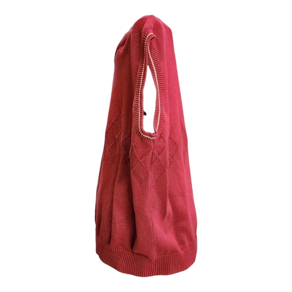 J. Riggins Vintage Sportwear Sweater Vest - Red Argyle Knit - Men’s Large - Picture 2 of 7